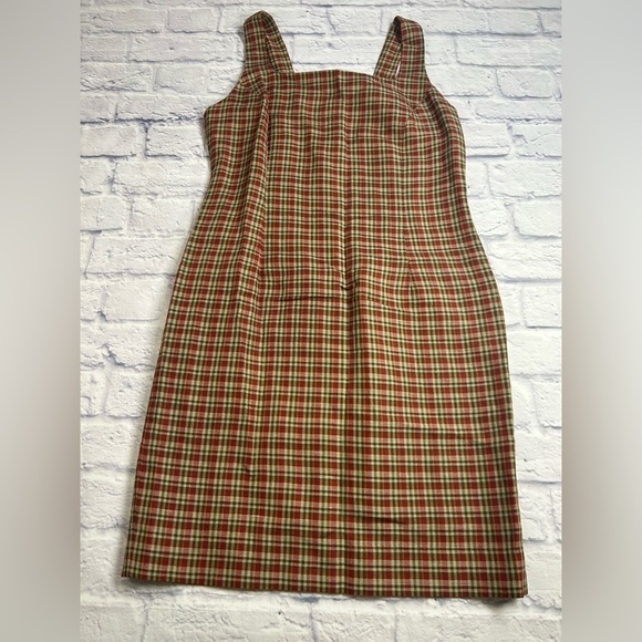 Rena Rowan Dresses & Skirts - Vintage 90’s Rena Rowan for Saville Plaid Jumper Dress. Preppy. Dark Academia.